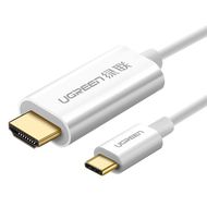 UGREEN รุ่น MM121 สาย Type C Thunderbolt 3 to HDMI cable 4K 30Hz ภาพขึ้นจอ จากมือถือ ขึ้นจอทีวี, โปรเจคเตอร์ รองรับการใช้งาน Samsung Dex Mode / HDMI Adapter Braid Cord for Macbook Pro, Samsung