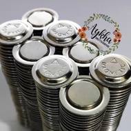 Magnet PIN Lencana Nama Dada Bulat Neodymium Double Tape 3M Original
