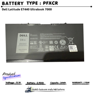 (ส่งฟรี ประกัน 1 ปี ) Dell Battery Notebook แบตเตอรี่ PFXCR 34Wh สำหรับ Latitude E7420 E7440 E7450