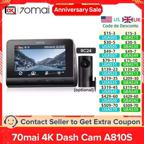 70mai Dash Cam 4K A810S