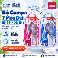 [GENUINE] Compa Set 7 Piece Deli 30204 / G30204 – Wooden Pencil Compa, Geometry Learning Tool Set fo