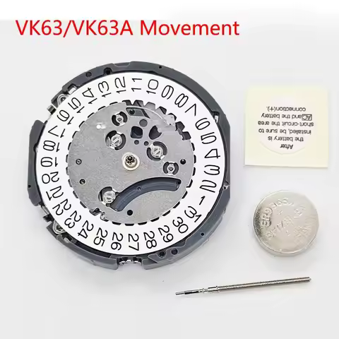 Japan Seiko VK63 VK63A High Accuracy Quartz Movement Chronograph Three Hands With Date Small Chronog