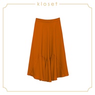 KLOSET Kloset Skirt  (RS18-S003) เสื้อผ้าแฟชั่น เสื้อผ้าผู้หญิง กระโปรงแฟชั่น กระโปรงทรงบาน