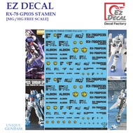 [EZ DECAL] CSTM96 [1] GP03S STAMEN GUNDA [ MG/HG FREE SCALE] WATER SLIDE DECAL