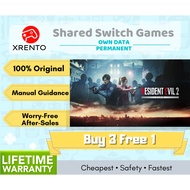 ⚡Buy 3 Free 1⚡Nintendo Switch Games Resident Evil 2 Cloud Version Murah Download Own Data Eshop