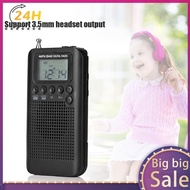 [infinisteed.sg] HRD-104 Portable Mini Radio Antenna Pocket Digital Display AM FM Two Band Radio