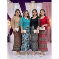 Set Kebaya Lace Borneo Motif Design