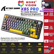 ATTACK SHARK X85 PRO Wireless Mechanical Keyboard Tri-Mode USB Bluetooth Gaming Hot-Swap Full RGB Li