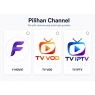 Pakej 3 App Hiburan Digital – F MOVIE + TV VOD + TV IPTV