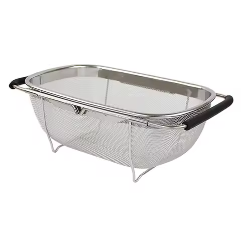Sink Drainer Stainless Steel Strainer Extendable Strainer Over Sink Extendable Oval Strainer Basket 