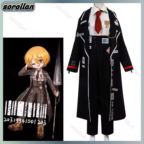 Limbus Company Cosplay Costume Don Quixote Game Character Full Set Top Pants Coat Outfit Wig Man Hal