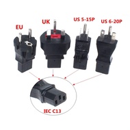 IEC320 C13 to EU/UK/US 5-15P/6-20P Power Conversion Plug, AC Adapter from PVC Material Hi-Power Covn