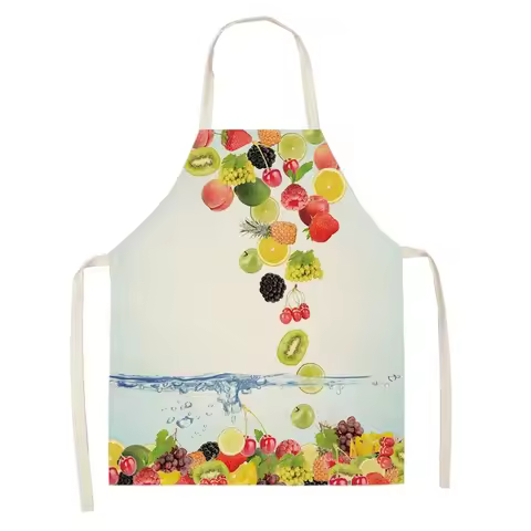 1Pcs Summer fruit pattern kitchen apron female master apron female kitchen apron hairdresser apron g