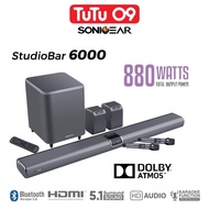 SonicGear StudioBar 6000 Dolby Atmos 7.1.4 Channel Cinema Soundbar with Wireless Subwoofer 2 UHF Mic