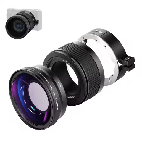 Neewer Wide Angle Lens For Sony ZV1 Camera 2-in-1 18mm HD Wide-Angle & 10x Macro Additional Lens wit