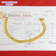Promo....gelang tikar emas 24 karat berat 8 gram ada surat nota dari toko bisa COD