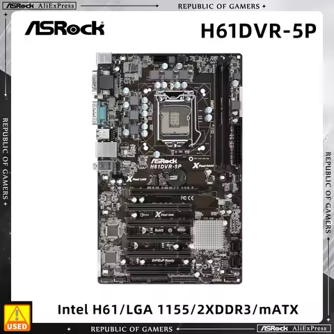 ASUS H61DVR-5P Carte Mère Support i5-2500K 3570K i7-3770K 2600 i3-3250T 2100 CPU DDR3 1066MHz LIncom