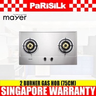 Mayer MMSS772HI-P (PUB) Built-in 2 Burner Stainless Steel Gas Hob (75cm)