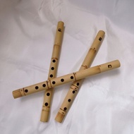 alat musik tradisional seruling suling bambu 6 lubang panjang 30 cm