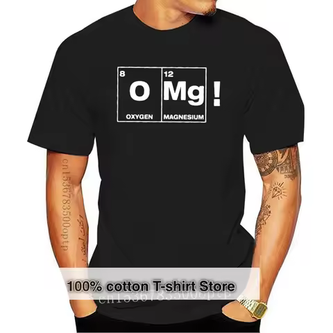 New Chemical Tshirt Periodic Table Oxygen Magnesium Tee Shirt Homme Geek Style Tops Novelty Cool T-s