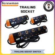 *Screwman Extension Portable Trailing Socket (SIRIM) Extension Socket Power Wayar Extension 2M/5M
