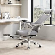 Home Work Chair Computer Executive Desk Chair with Wheels 360 ° Rotationtask Chair Ergonomic Office Chair with Footrest Home Office Chair with Adjustable Headrest And Backrest Blue (Color : Grey)