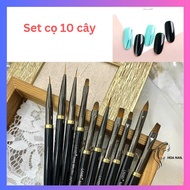 Bộ 10 Cây Cọ Vẽ Móng LAWEI Nail Brush Japan Chuyên Dụng