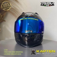 HELM RSV FF500 CARBON GLOSSY PAKET VISOR IRIDIUM (TERMASUK VISOR CLEAR)