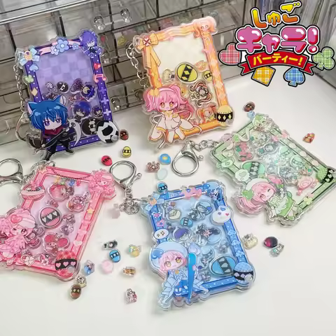 Anime Shugo Chara Hinamori Amu Tsukiyomi Ikuto Amulet Clover Amulet Dia Cosplay Keychain Acrylic Key
