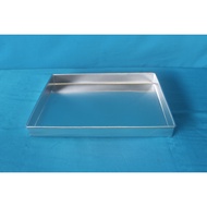 BAKING TRAY - ALUMINIUM CAKE TIN (9" X 11") (HEIGHT 1") (1SET = 2 UNIT INSIDE)