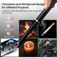 Lighter USB Rechargeable Lighter Candle Lighter Windproof Flameless Lighter