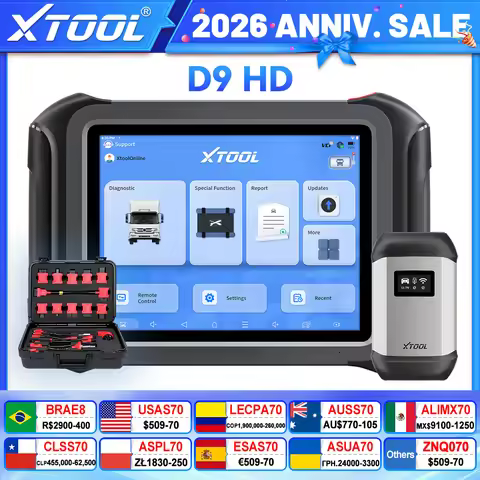 XTOOL D9HD For Truck 24&12VCar Scaner Topology Mapping Auto Diagnostic Tool Programmable Module Inst
