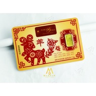 Miafin Jewellery YEAR OF GOAT EDITION 1GRAM 999.9 GOLD BAR
