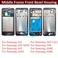 New For Samsung A01 A02 A02s A03s A03 Core A04 A04s A04E LCD Frame Middle Frame Housing Replacement