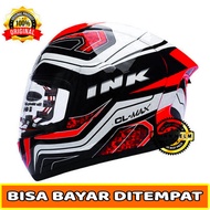 Helm ink original / helm full face ink cl max #5 white yellow fluo termurah
