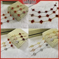 Four-Leaf Clover 5 Flower Red Pearl Bracelet Series