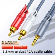 JH-LINK 3.5 mm to 2 RCA Audio Cable – Aux Splitter for TV, Home Theater & Speakers