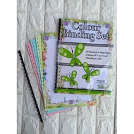 Stok Sedai Set Binding Berwarna A4 / Set Kertas Binder Folio A4/A4 Colour Binding Set/A4 Binder Foli