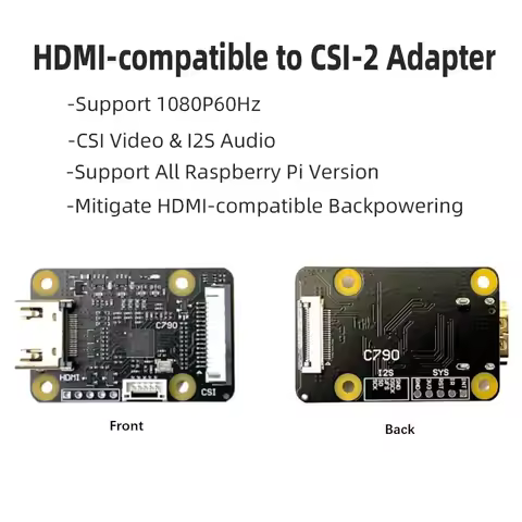 C790 1080P 60Hz HDMI-compatible IN to CSI-2 Adapter & I2S BliKVM RPI KVM "KVM over IP" Board support