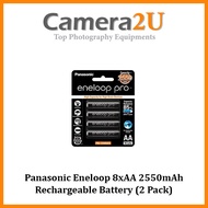 READY STOCK Panasonic Eneloop 8xAA 2550mAh Rechargeable Battery (2 Pack)