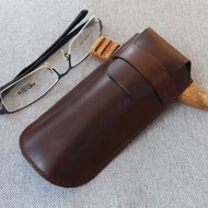 眼鏡盒 眼鏡盒 棕色皮革眼鏡盒 眼鏡架