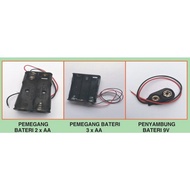 PEMEGANG BATERI 2XAA(3V), PEMEGANG BATERI 3XAA (4.5V) DAN PENYAMBUNG BATERI 9V
