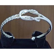 F0039: 999.9gelang perak, berat 26.92g, saiz cincin: 56.2__67.6mm, lebar: 5.3mm