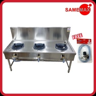 FRESH STAINLESS STEEL 3 BURNER KWALI RANGE FSS-3