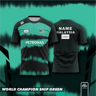 BADMINTON JERSEY MALAYSIA (BWC 2022), BADMINTON SHIRT MALAYSIA 2022 (GREEN)