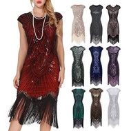Women's Vintage 1920s Dresses Crystal Beaded Gatsby Dress Roaring 20s Costumes