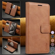 Phone Case For Samsung Galaxy S25 S24 Ultra S23 Plus S22 Leather Wallet Card Back Bag Magnetic MagSa