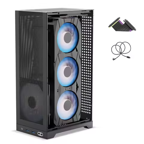 ShinySnake L300 Mesh ITX Case: 8.5L, 325mm GPU, SFX/SFX-L, PCIe 3.0 Riser, DP1.4, Steel Frame SFF Bu