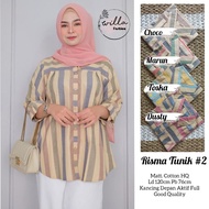 KATUN Ulia set original naura rayon suit/ Risma tunic/ striped blouse/ striped top/ cotton top/ cott