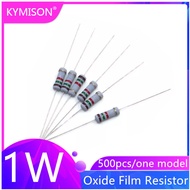 500 cái/lốc 1W Oxit phim điện trở 1R ~ 1m 10R 20R 22R 62r 100R 220R 330R 510r 1K 2.2K 4.7k 10k 22K 4